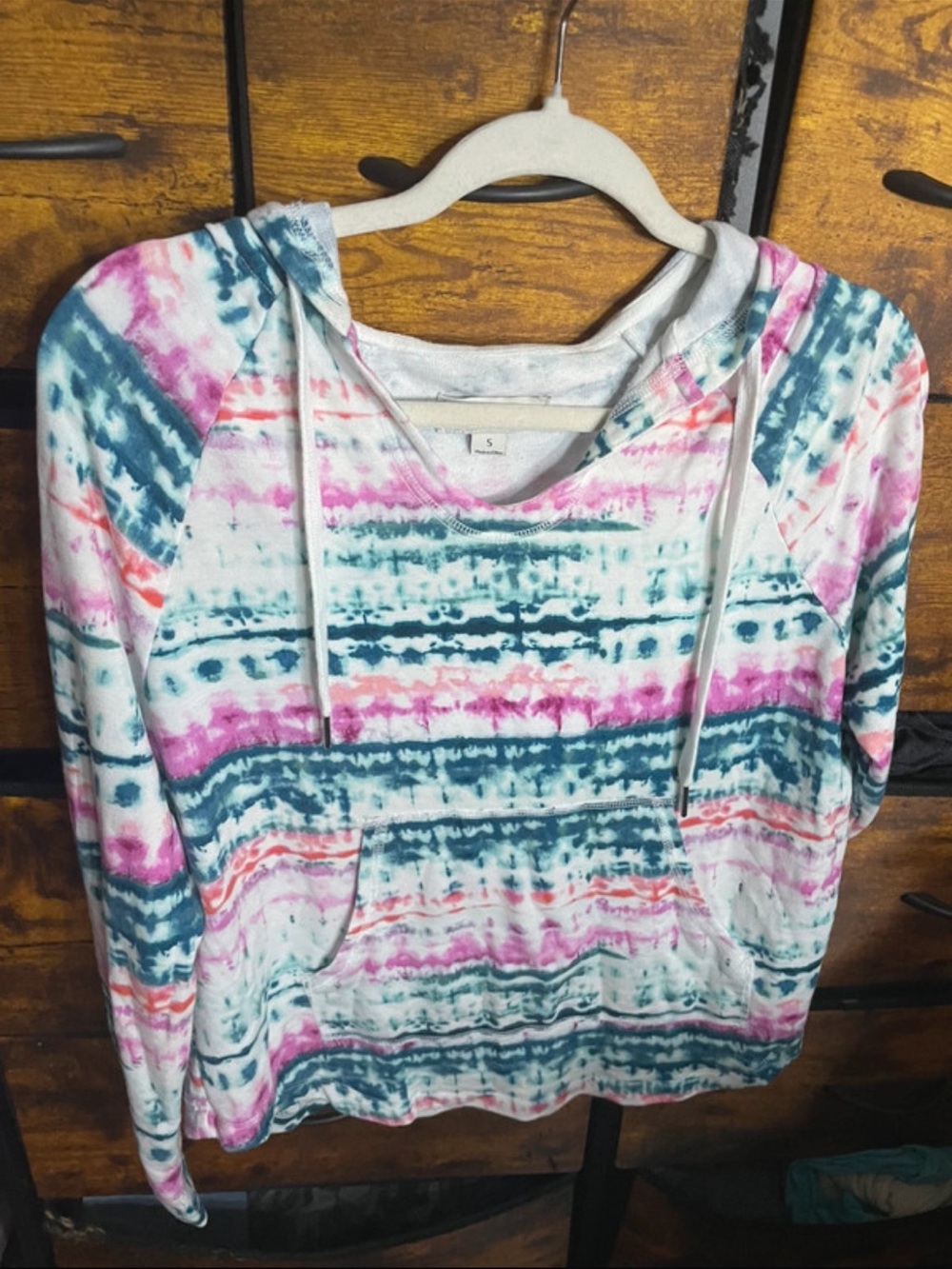 UGG Multi-Color Tie-Dye Hoodie - Teal, Pink & Coral Accents